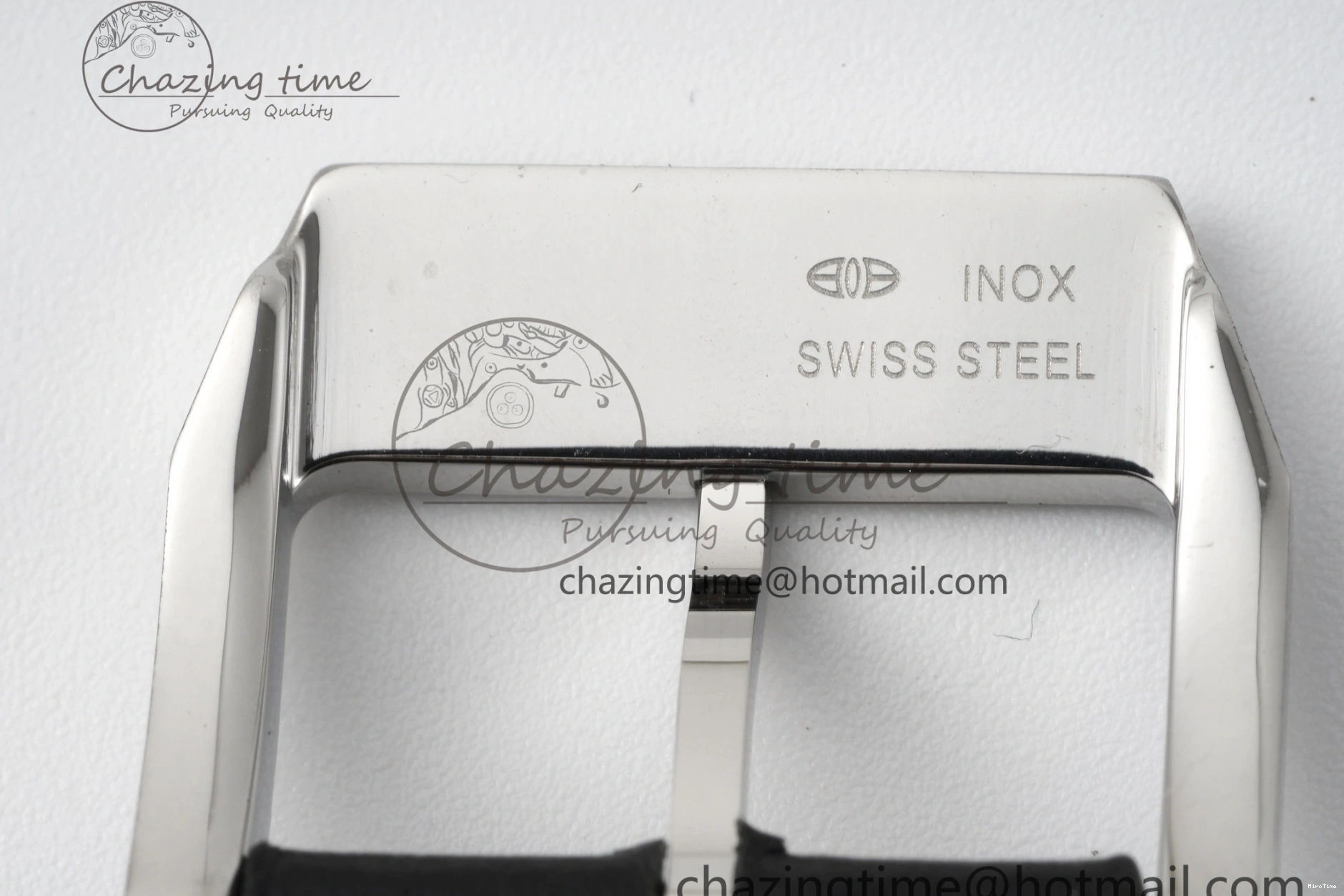 MIROTIME 0312 Bright Pilot Chrono SS AZF 1:1 Best Edition Green Dial on Brown Leather Strap A 7059